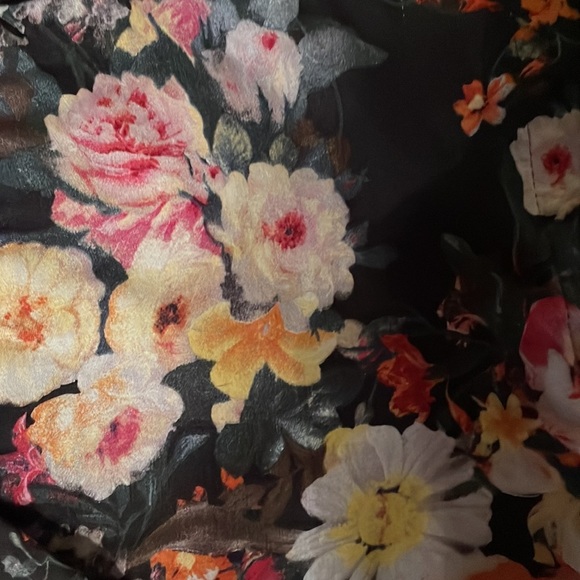 Mango MNG floral slack pants work slay fit fun cute chic office buisness - Picture 7 of 7